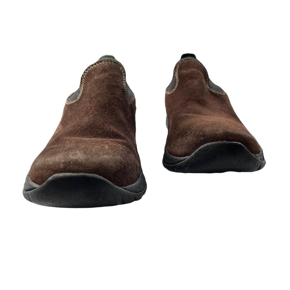 Lands End Mens Size 7B Slip On Loafer Shoes Brown Suede Outdoor Casual - Picture 2 of 11